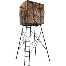 Load image into Gallery viewer, Muddy 12' Quad Pod Ladder Stand with Large 57 x 57 Platform & Hunting Blind
