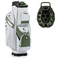 Load image into Gallery viewer, Tangkula Golf Cart Bag with 14-Way Full Length Dividers (Green & White)