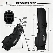 Load image into Gallery viewer, 14-Way Golf Bags for Men, Golf Stand Bag, Black