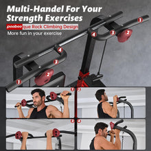 Load image into Gallery viewer, Power Tower Dip Station Pull Up Bar for Fitness Home Gym Workout,450 Pounds Multi-Function Adjustable Height Fitness Strength Training Exercise Equipment
