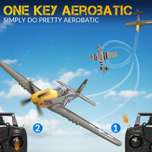 Load image into Gallery viewer, volantexrc Brushless 4CH RC Plane P51D Mustang 500mm Remote Control Airplane Fighter RTF
