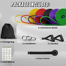 Load image into Gallery viewer, Resistance Bands for Working Out,Pull Up Assistance Bands Set, Unisex Exercise Bands