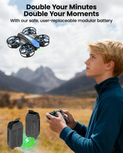 Load image into Gallery viewer, SIMREX Mini Drone for Kids & Beginners, RC Quadcopter with Altitude Hold, 3 Speed Modes