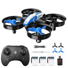 Load image into Gallery viewer, Holy Stone Mini Drone for Kids and Beginners RC Nano Quadcopter Indoor Small Helicopter Plane with Auto Hovering, 3D Flips, Headless Mode and 3 Batteries, Great Gift Toy for Boys and Girls, HS210 Blue
