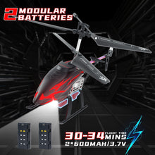 Load image into Gallery viewer, Remote Control Helicopter for Kids with 30-Minute Flight Time, LED Light Effects, Altitude Hold, One-Key Takeoff/Landing