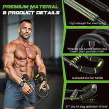 Load image into Gallery viewer, Vanlgs Twister Arm Trainer for Men, Chest Workout Equipment 5-Level Adjustable (40-130lb) with Ergonomic 27° Targets Biceps/Clip/Thigh, Portable Exerciser for Home Gym Travel Fitness, Green