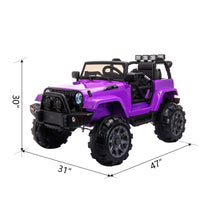 Load image into Gallery viewer, Kids Ride on Truck Style 12V Battery Powered Electric Car W/Remote Control Purple
