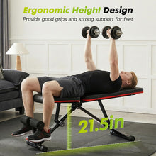 Load image into Gallery viewer, OLIXIS Adjustable Weight Bench for Full Body Strength Training, Foldable Workout Bench with Incline Decline Flat Positions, 795 lbs Capacity Dumbbell Bench for Home Gym, Sit Up and Ab Exercises