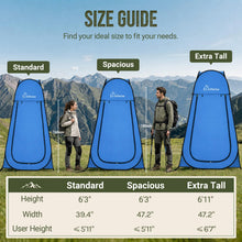 Load image into Gallery viewer, WolfWise Pop Up Shower Tent for Camping Essentials, Compact & Lightweight