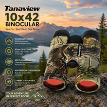 Load image into Gallery viewer, 10X42 Compact Binoculars for Adults - Long Distance, High Powered Binoculars with Travel Case - Extra Bright Light & Large Field of View - Lightweight, Water & Fog Proof, Hunting, Bird Watching