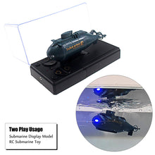 Load image into Gallery viewer, Mini RC Nuclear Submarine Toy Remote Control Boat Electric Dive Fish Water Tank Kids Gifts (Blue)