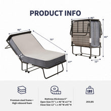 Load image into Gallery viewer, ZAFLY Folding Bed with Memory Sponge Mattress, 75 x 46 Rollaway Bed for Adult, Comfortable Fold Up Portable Sleeping Guest Cot Beds, Perfect for Camping, Travel, Nursing in Hospital - Upgraded