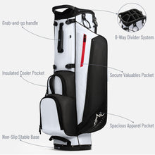 Load image into Gallery viewer, uniHimal 8-Way Lightweight Walking Golf Stand Bag for Men Women Black White