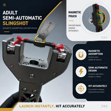 Load image into Gallery viewer, Professional Slingshots for Adults, High Precision Automatic Catapult Bow,Aluminum Alloy Slingshot with Magazine -Single Magazine