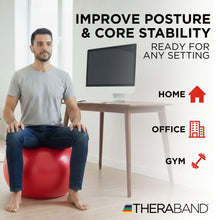 Load image into Gallery viewer, THERABAND Pro Series Exercise Ball, 22" Red Stability Ball for 5'1"–5'6" Users