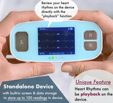 Load image into Gallery viewer, EMAY 6L Portable ECG Monitor | Record ECG and Heart Rate in 6 Channels -Blue
