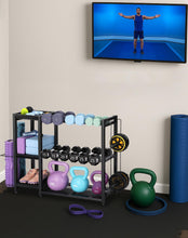Load image into Gallery viewer, FHXZH 3-Tier Dumbbell Rack Stand Only - Adjustable Weight Rack for Home Gym -(Black)