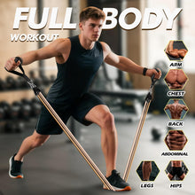 Load image into Gallery viewer, WHATAFIT Resistance Bands, Exercise Bands,Resistance Bands for Working Out, Work Out Bands with Handles for Men and Women Fitness, Strength Training Home Gym Equipment Gradient Coffee