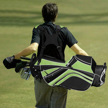 Load image into Gallery viewer, Mayjooy Golf Stand Bag, Portable Carry Golf Bag w/Ergonomic Dual Straps & 6 Way Top Divider, Lightweight Carry Organizer Pocket w/Umbrella Ring, Ideal for Men & Women (Green)
