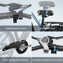 Load image into Gallery viewer, Jasion Roamer Electric Bike for Adults 1200W Peak Motor 528WH Removable Battery,up to 60miles 28MPH City,Blue