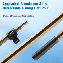 Load image into Gallery viewer, CYFIE Upgraded Telescopic Fishing Gaff, 9.4FT Durable Aluminum Alloy Fishing Gaff Pole with 8mm Screw, Secure Locking Mechanism, Capable for Fish Gig Harpoon Hook Spear, Use for Hunting Fish Frog Mole