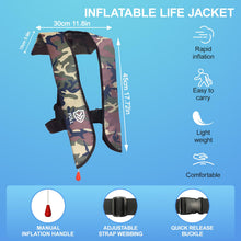Load image into Gallery viewer, VOGUCCLO | Manual Inflatable Life Jacket for Adults| Supports up to 330 lbs