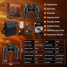 Load image into Gallery viewer, 20x50 High Power Binoculars for Adults with Low Light Night Vision