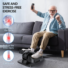 Load image into Gallery viewer, Under Desk Elliptical Machine for Senior Mini Elliptical Leg Exerciser with Remote Control Portable Electric Seated Foot Pedal Exerciser for Home Office