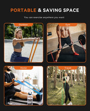 Load image into Gallery viewer, SUNPOW Pull Up Assistance Bands, Set of 4 Heavy Duty Resistance Bands for Men & Women, Natural Latex Exercise Bands for Pull-Up Progression, Home Workout, Strength Training, Mobility & Stretching