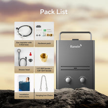 Load image into Gallery viewer, Ranein 6L Propane Tankless Water Heater, 1.58 GPM, 41,000 BTU, Outdoor
