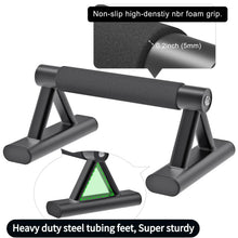 Load image into Gallery viewer, SELEWAERE Metal Parallettes Floor Workout Push Up Handles Non-Slip Pushup Bars Handstand Bars for Calisthenic Fitness Sturdy Steel Tubing with NBR Foam Covered Grip, Load up to 600 lbs