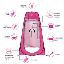 Load image into Gallery viewer, Your Choice Pop-Up Shower Tent, 47.2W"x74.8"H Changing Tent - Rose Red