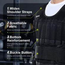 Load image into Gallery viewer, BeatBoost Weighted Vest Men 20 lb Adjustable Weighted Vest with Steel Plates Weights for Walking Strength Training Running Workout