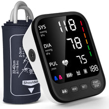 Load image into Gallery viewer, Blood Pressure Machine, Automatic Upper Arm Blood Pressure Monitor with 2x199 Readout, 4.5 Inch Backlit Large Screen Adjustable Large Cuff 9 to 17 Inches - Arrhythmia and Home Hypertension Detector