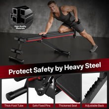 Load image into Gallery viewer, PASYOU Adjustable Weight Bench, Foldable Incline Decline Flat Bench with 660 lb Capacity, 95% Pre-Assembled, Compact Bench Press Full Body Strength Training Bench for Home Gym, Wider Seat, Grey