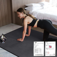 Load image into Gallery viewer, Hatha Yoga Large TPE Yoga Mat 6'x4'x1/2" Extra Thick Non-Slip Exercise Mat - for Yoga Pilates & Home Gym Workouts(Black)