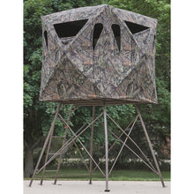 Load image into Gallery viewer, Guide Gear 6' Quad Pod Hunting Tower Blind, 2-3 Man Stand Elevated, Hunting Gear Equipment Accessories, 6x6' Mossy Oak Country Roots