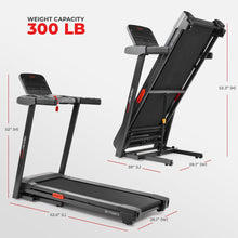 Load image into Gallery viewer, Sunny Health & Fitness Active 400 Smart Auto Incline Treadmill – Foldable Running Machine w/Bluetooth, Wi-Fi, 15-Level Incline, Shock Absorption & SunnyFit Fitness App - SF-T724012