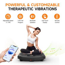 Load image into Gallery viewer, Taevno Vibration Plate Exercise Machine 450 Lbs Capacity, 199 Speeds Workout Vibrating Plate for Lymphatic Drainage Weight Loss, Full Body Shake Platform Machines for Women Men (Soft Black)
