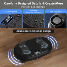 Load image into Gallery viewer, Vibration Plate Exercise Machine, Vibrating Fitness Platform for Lymphatic Drainage, Full Body Shaker Workout Equipment, Bluetooth Power Shaping Vibrate Plate, Board Sport for Home Exercise Gym, Black