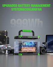 Load image into Gallery viewer, GRECELL 999Wh Solar Generator 1000W Portable Power Station for Outdoor
