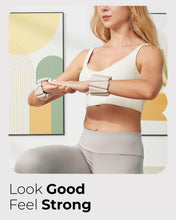 Load image into Gallery viewer, kure.fit Weighted Bangles | Adjustable Wrist and Ankle Weights for Women 2LB Each (Set of 2) Beige