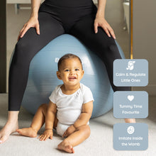 Load image into Gallery viewer, BABYGO Birthing Ball - Pregnancy Yoga Labor & Exercise Ball & Book Set Trimester Targeting- (Mist, 65cm)