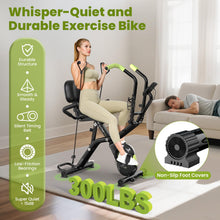 Load image into Gallery viewer, Birdfeel Foldable Exercise Bike, Multifunctional Indoor Stationary Bikes (Light Green)