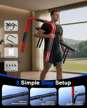 Load image into Gallery viewer, 2026 Upgrade Adjustable 2-in-1 Dip Bar Station & Push Up Bars for Home Gym - Red