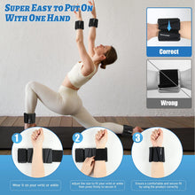 Load image into Gallery viewer, BECOJADDE Ankle Weights Set of 2 (2 lb Each) Adjustable Wrist Weights- Gray Black
