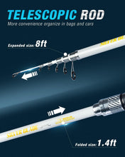 Load image into Gallery viewer, Ghosthorn Telescopic Fishing Rod and Reel Combo with Spinning Reel