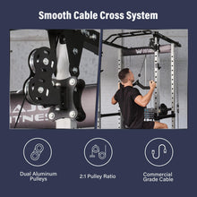 Load image into Gallery viewer, MAJOR FITNESS Power Cage Drone1 Premium- Multi-Function Power Rack for Home Gym, Squat Rack with Pull-up Bar, Cable Crossover System, J-Hooks, for Strength Training, Heavy-Duty Steel Construction