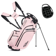 Load image into Gallery viewer, KeyOpen Lightweight Golf Stand Bag, 14 Way Golf Bags with Full Length Dividers for Men Women, Encrypted 900D Weather-Proof Club Carry Bag with Ergonomic Dual Strap, Cooler Pockets, 9 Pockets, Pink