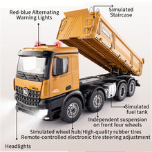 Load image into Gallery viewer, 20-Inch Remote Control Dump Truck 12-Channels 1/14 Scale 13 LBS Load Capacity RC Heavy Duty Metal Construction Vehicles Toy